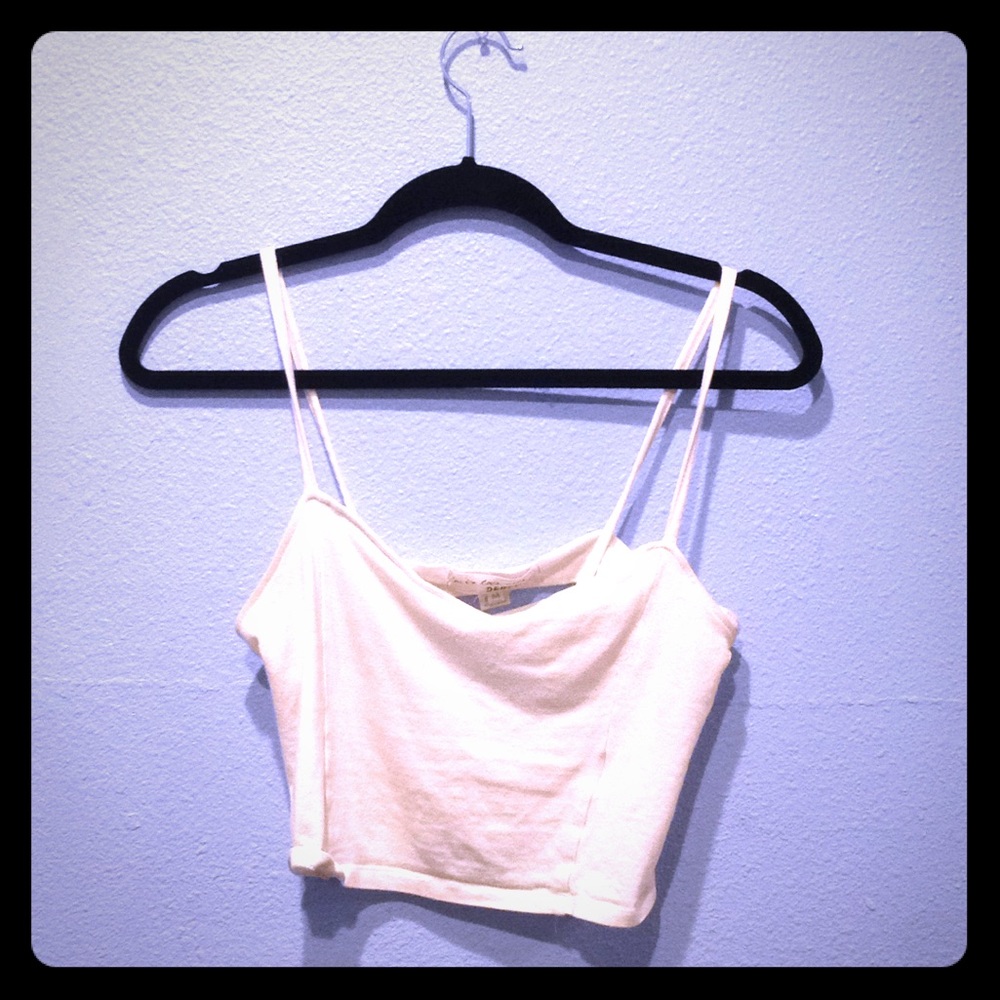 Derek Heart white cage back crop top